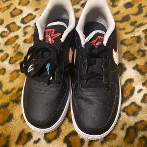 Black Air Force ones size Y 5